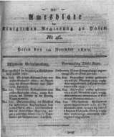Amtsblatt der Königlichen Regierung zu Posen. 1820.11.14 Nro.46