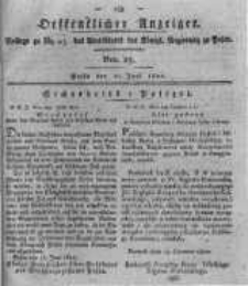 Oeffentlicher Anzeiger. 1820.06.20 Nro.25