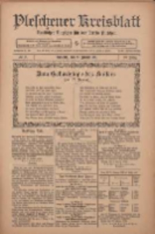 Pleschener Kreisblatt: Amtlicher Anzeiger für den Kreis Pleschen 1911.01.25 Jg.59 Nr7