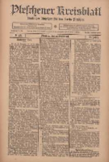 Pleschener Kreisblatt: Amtlicher Anzeiger für den Kreis Pleschen 1911.03.22 Jg.59 Nr23