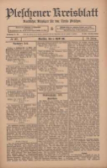 Pleschener Kreisblatt: Amtlicher Anzeiger f&uuml;r den Kreis Pleschen 1911.04.05 Jg.59 Nr27