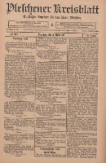 Pleschener Kreisblatt: Amtlicher Anzeiger f&uuml;r den Kreis Pleschen 1911.04.08 Jg.59 Nr28