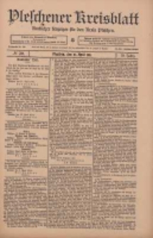 Pleschener Kreisblatt: Amtlicher Anzeiger f&uuml;r den Kreis Pleschen 1911.04.15 Jg.59 Nr30