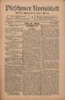 Pleschener Kreisblatt: Amtlicher Anzeiger f&uuml;r den Kreis Pleschen 1911.07.01 Jg.59 Nr52