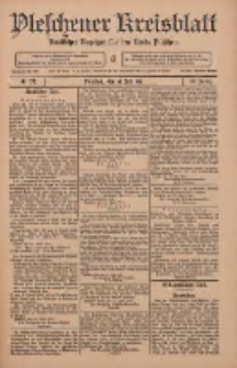 Pleschener Kreisblatt: Amtlicher Anzeiger für den Kreis Pleschen 1911.07.19 Jg.59 Nr57