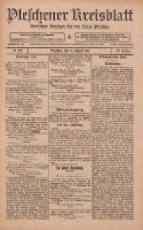 Pleschener Kreisblatt: Amtlicher Anzeiger für den Kreis Pleschen 1911.08.05 Jg.59 Nr62