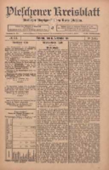 Pleschener Kreisblatt: Amtlicher Anzeiger f&uuml;r den Kreis Pleschen 1911.09.16 Jg.59 Nr74