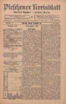 Pleschener Kreisblatt: Amtlicher Anzeiger für den Kreis Pleschen 1911.09.16 Jg.59 Nr74