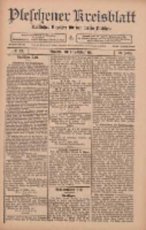 Pleschener Kreisblatt: Amtlicher Anzeiger f&uuml;r den Kreis Pleschen 1911.10.01 Jg.59 Nr87
