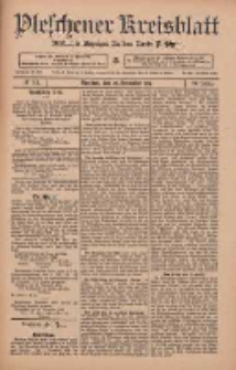 Pleschener Kreisblatt: Amtlicher Anzeiger f&uuml;r den Kreis Pleschen 1911.11.29 Jg.59 Nr95