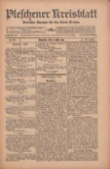 Pleschener Kreisblatt: Amtlicher Anzeiger f&uuml;r den Kreis Pleschen 1912.05.08 Jg.60 Nr37