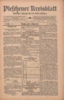 Pleschener Kreisblatt: Amtlicher Anzeiger für den Kreis Pleschen 1912.08.14 Jg.60 Nr65