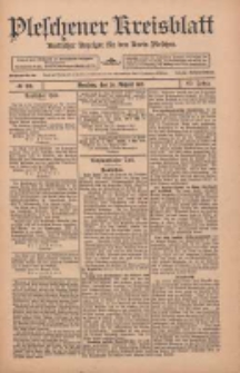 Pleschener Kreisblatt: Amtlicher Anzeiger f&uuml;r den Kreis Pleschen 1912.08.28 Jg.60 Nr69
