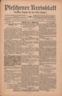 Pleschener Kreisblatt: Amtlicher Anzeiger für den Kreis Pleschen 1912.08.31 Jg.60 Nr70