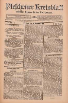 Pleschener Kreisblatt: Amtlicher Anzeiger f&uuml;r den Kreis Pleschen 1912.09.25 Jg.60 Nr77