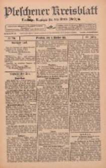 Pleschener Kreisblatt: Amtlicher Anzeiger für den Kreis Pleschen 1912.10.02 Jg.60 Nr79