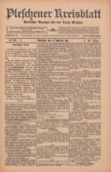 Pleschener Kreisblatt: Amtlicher Anzeiger f&uuml;r den Kreis Pleschen 1912.10.30 Jg.60 Nr87