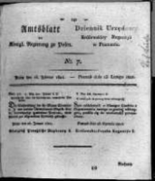 Amtsblatt der K&ouml;niglichen Regierung zu Posen. 1821.02.13 Nro.7