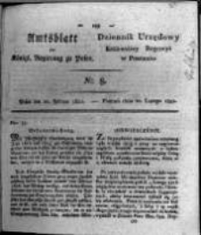 Amtsblatt der K&ouml;niglichen Regierung zu Posen. 1821.02.20 Nro.8