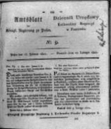 Amtsblatt der K&ouml;niglichen Regierung zu Posen. 1821.02.27 Nro.9