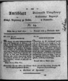 Amtsblatt der K&ouml;niglichen Regierung zu Posen. 1821.04.03 Nro.14