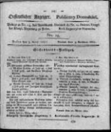 Oeffentlicher Anzeiger. 1821.04.03 Nro.14