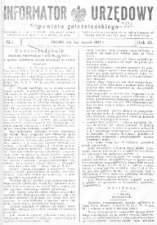 Informator Urzędowy Powiatu Gnieźnieńskiego 1934.01.03 R.83 Nr1
