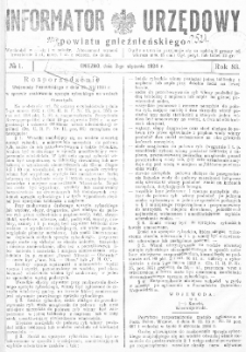 Informator Urzędowy Powiatu Gnieźnieńskiego 1934.01.03 R.83 Nr1