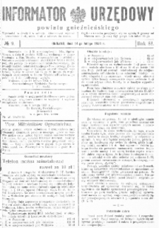 Informator Urzędowy Powiatu Gnieźnieńskiego 1934.02.14 R.83 Nr9