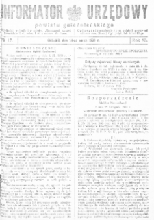 Informator Urzędowy Powiatu Gnieźnieńskiego 1934.03.14 R.83 Nr17