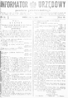 Informator Urzędowy Powiatu Gnieźnieńskiego 1934.05.05 R.83 Nr32