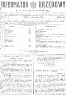 Informator Urzędowy Powiatu Gnieźnieńskiego 1934.05.12 R.83 Nr34