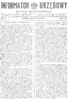 Informator Urzędowy Powiatu Gnieźnieńskiego 1934.08.04 R.83 Nr53