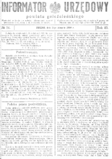 Informator Urzędowy Powiatu Gnieźnieńskiego 1934.08.08 R.83 Nr54