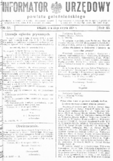 Informator Urzędowy Powiatu Gnieźnieńskiego 1934.08.22 R.83 Nr58