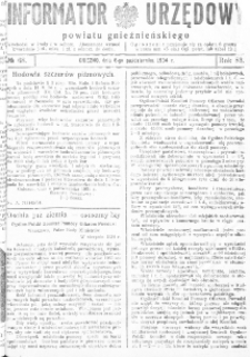 Informator Urzędowy Powiatu Gnieźnieńskiego 1934.10.06 R.83 Nr68