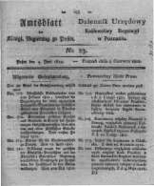 Amtsblatt der K&ouml;niglichen Regierung zu Posen. 1822.06.04 Nro.23