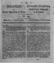 Amtsblatt der K&ouml;niglichen Regierung zu Posen. 1822.09.24 Nro.39