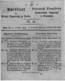 Amtsblatt der K&ouml;niglichen Regierung zu Posen. 1822.10.15 Nro.42
