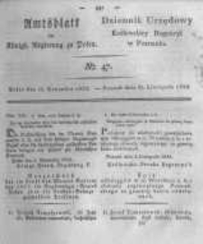 Amtsblatt der K&ouml;niglichen Regierung zu Posen. 1823.11.25 Nro.47