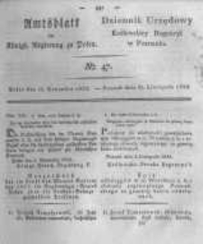 Amtsblatt der Königlichen Regierung zu Posen. 1823.11.25 Nro.47