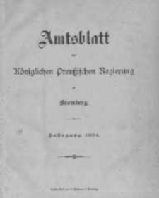 Amtsblatt der Königlichen Preussischen Regierung zu Bromberg. 1904.01.07 No.1