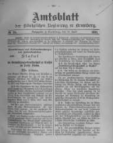 Amtsblatt der K&ouml;niglichen Preussischen Regierung zu Bromberg. 1904.04.14 No.15