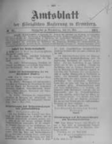Amtsblatt der K&ouml;niglichen Preussischen Regierung zu Bromberg. 1904.05.26 No.21