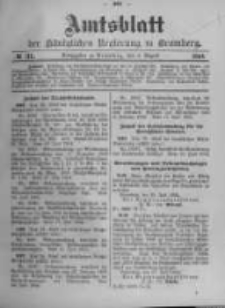 Amtsblatt der K&ouml;niglichen Preussischen Regierung zu Bromberg. 1904.08.04 No.31