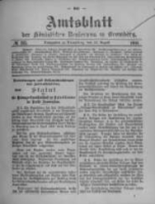 Amtsblatt der K&ouml;niglichen Preussischen Regierung zu Bromberg. 1904.08.18 No.33