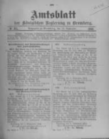 Amtsblatt der Königlichen Preussischen Regierung zu Bromberg. 1904.09.15 No.37