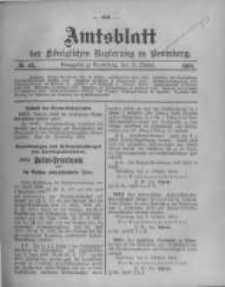 Amtsblatt der K&ouml;niglichen Preussischen Regierung zu Bromberg. 1904.10.13 No.41