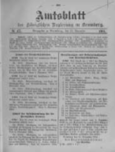 Amtsblatt der Königlichen Preussischen Regierung zu Bromberg. 1904.11.24 No.47