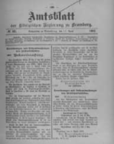 Amtsblatt der Königlichen Preussischen Regierung zu Bromberg. 1902.04.17 No.16